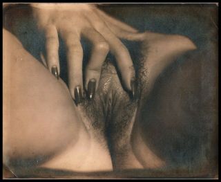 Rare Latin Girl Grundworth Nude Gelatin Silver Vintage Photo 415