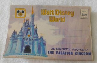 Vintage Walt Disney World 26 Photos The Vacation Kingdom Fold Out Postcard