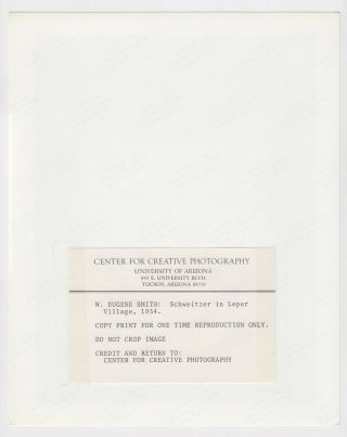 W.  Eugene Smith 1954: Dr.  Albert Schweitzer Leper Village,  Gelatin Silver Print 2