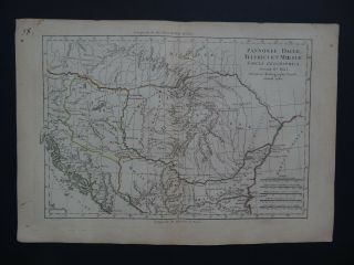 1780 Bonne Atlas Map Croatia - Pannonia - Dacia - Illyria - Moesia - Balkans