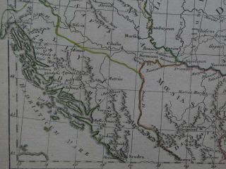1780 BONNE Atlas map CROATIA - PANNONIA - DACIA - ILLYRIA - MOESIA - Balkans 3