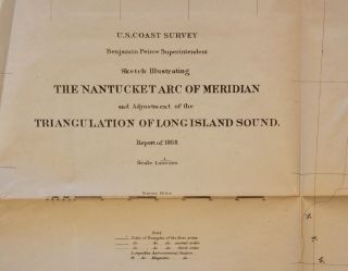 1868 US Coast Survey Map Nantucket Arc Long Island Sound 2