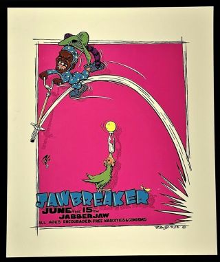 Jawbreaker Poster Jabberjaw Concert Silkscreen Pablo Pog Paul O 