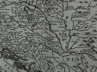 1661 CLUVER atlas map PANNONIA - ILLYRICUM - CROATIA - ILLYRIA 3