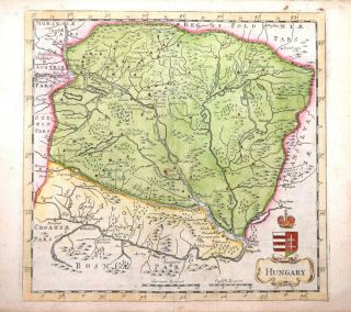 A Map Of Hungary By H.  Moll 1723