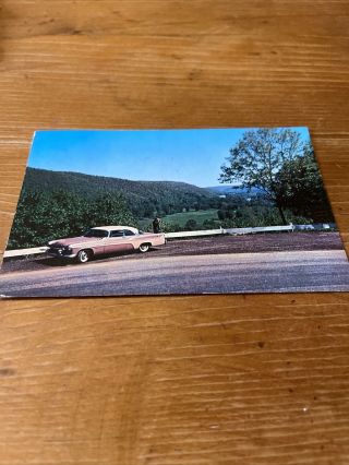 Allegheny Dam And Reservoir Kinzua Pa Postcard Vintage Automobile
