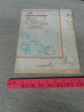 1966 Rand Mcnally United States Recreational Map,  Very Large