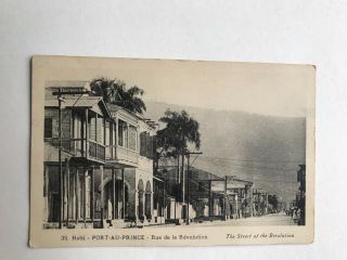 Haiti Port - Au - Prince Street Of The Revolution No.  36 Vintage Postcard
