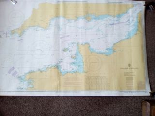 Vintage Nautical Maritime Chart 2675 English Channel Isles Of Scily To Dover