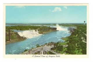 Aerial View Of Niagara Falls Canada York Vintage Postcard A123