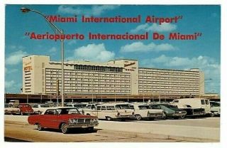 Miami Florida International Airport Vintage Cars 1960 