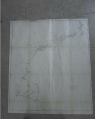 Antique Map " U.  S.  Coast Survey Sketch A Showing The Primary Triangulation Sec 1