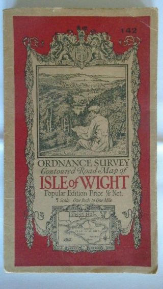 Ordnance Map Isle Of Wight 1930 Portsmouth Ryde Cowes Calshot Newport Shanklin