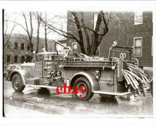 8x10 Photo Fdny York City Fire Dept.  E298 1939 Ward Lafrance In 1952 A1036