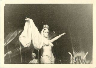 Snapshot Of Topless Dancer In Exotic Costume Of The East Belly Dancer
