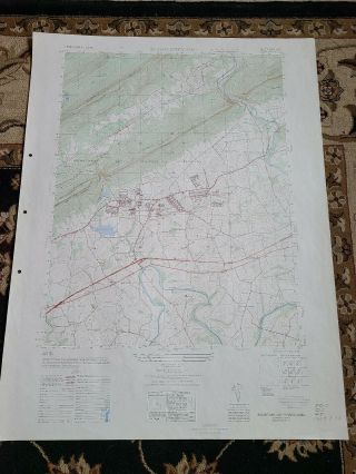 Large 28x22 1950 Topo Map Indiantown Gap Military Reservation,  Pennsylvania