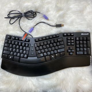 Microsoft Natural Keyboard Elite Ku - 0045 Black Ergonomic Rare Ps/2 Usb [tested]
