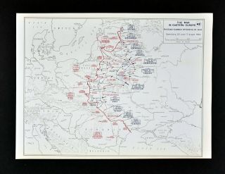 West Point Wwii Map Russian Summer Offensive 1944 Poland Russia Vilnius Minsk