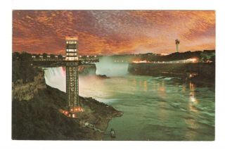Niagara Falls Observation Tower York Canada Vintage Postcard Eb178