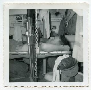26 Vintage Photo Sleeping Muscle Men Soldier Boy In Bunk Snapshot Gay