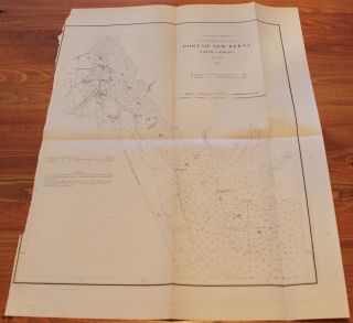 1867 Us Coast Survey Map Port Of Berne [bern],  North Carolina
