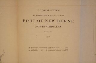 1867 US Coast Survey Map Port of Berne [Bern],  North Carolina 2