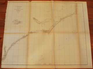 1866 Us Coast Survey Map Pamlico Sound,  North Carolina