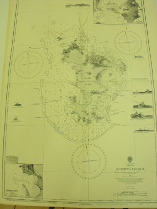 Admiralty Chart Of Mayotta Island,  Indian Ocean