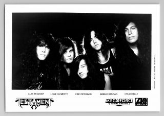 Vintage Glossy Music Press Photo Testament California Thrash Metal Legacy Band