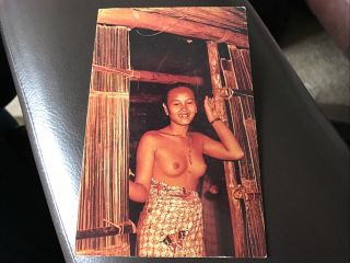Vintage Postcard - Smiling Dayak Maiden Sarawak - R11