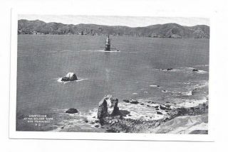 Ca San Francisco California Vintage Post Card Lighthouse At The Golden Gate
