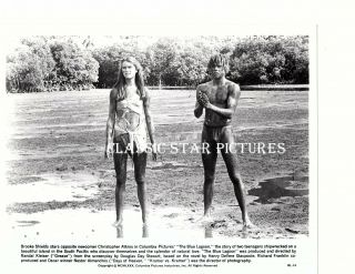 R168 Brooke Shields Christopher Atkins The Blue Lagoon 1980 8 X 10 Vintage Photo