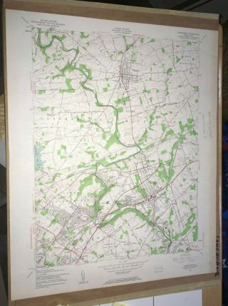 Langhorne Pa Bucks County Old Usgs Topographical Geological Quadrangle Map