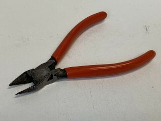 Rare Snap - On Usa 5 " Wire Cutter Pliers Red E710 Tool Flush Cut Diagonal