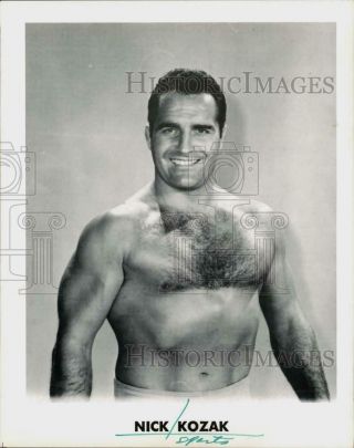 1968 Press Photo Pro Wrestler Nick Kozak - Hpx11324