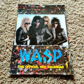 Rare Vintage The W.  A.  S.  P.  Official 1987 Calendar - Metal Glam Blackie Lawless
