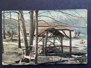 The Spring At Bushkill Park,  Easton Pa Vintage Db Postcard