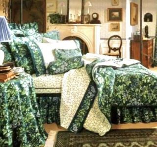 RARE LAURA ASHLEY Bramble Berry KING BED SKIRT Bedskirt Floral Vintage EUC 2