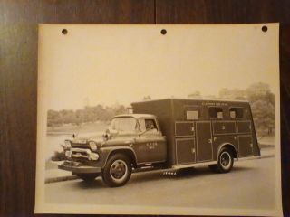 Old Photograph Of A Gmc Fire Truck,  Claymont Fire Company 1