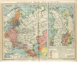 1895 History Of Russia Russian Empire Poland Ukraine Belarus Crimea Antique Map