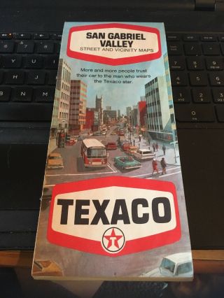 1970 Texaco Map; San Gabriel Valley Street And Vicinity Maps