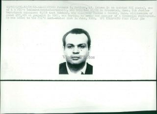 1969 Photo Wirephoto Crime Francis Hohimer Fbi Criminal Arrest Wa Greenwich 7x9