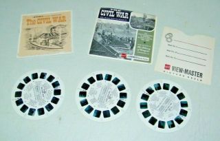 View Master 3 Reel Set The Civil War With Story Booklet B790 E.  C.