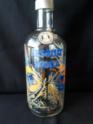 Rare Absolut Vodka 2011 Wallpaper 3 Bottle - Empty.  Great Collectible