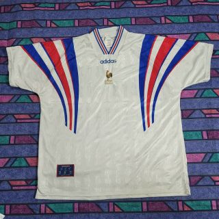 France 1996 - 1997 Vintage Adidas Away Football Soccer Shirt Jersey Rare