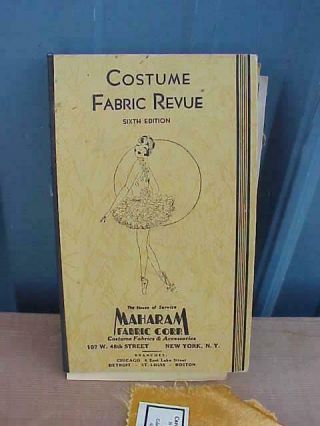 Vintage Maharam Dance Costume Fabric Revue Rare Samples Book York 1940s