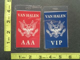 Van Halen,  2 Rare Otto Laminated Backstage Passes,  From 1983