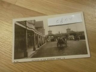 Vintage Real Photo Postcard Of Entrance To The Steamer Cowes On Isle Of Wight