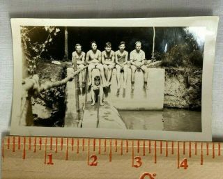 Vintage Photo Boys by the Swimming Hole Swimsuits Gay Interest Picture Snapshot 2