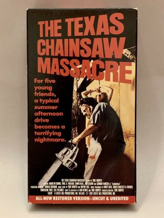 The Texas Chainsaw Massacre (vhs,  1993) Mpi Uncut & Unedited Version Rare Horr